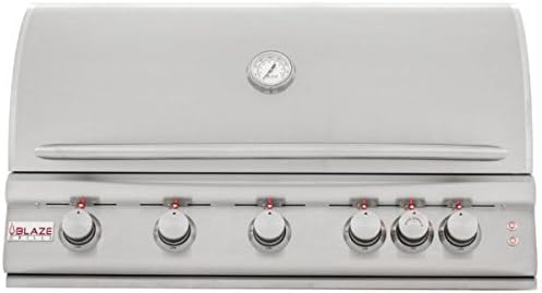 Blaze LTE 40-Inch 5-Burner Built-In Propane Grill With Rear Infrared Burner & Grill Lights - BLZ-5LTE-LP