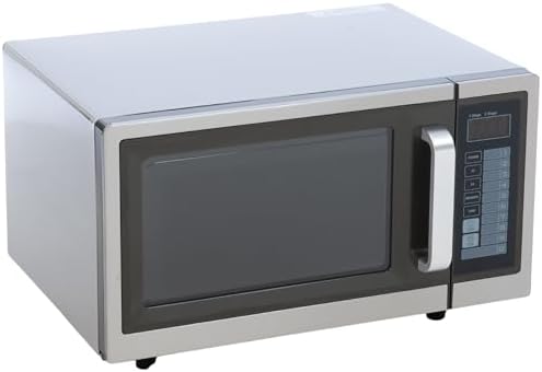 Commercial Microwave with Digital Touch Pad Control, 1 Cubic Feet Interior, Stainless Steel, 1000 Watts, UL and NSF Approved
