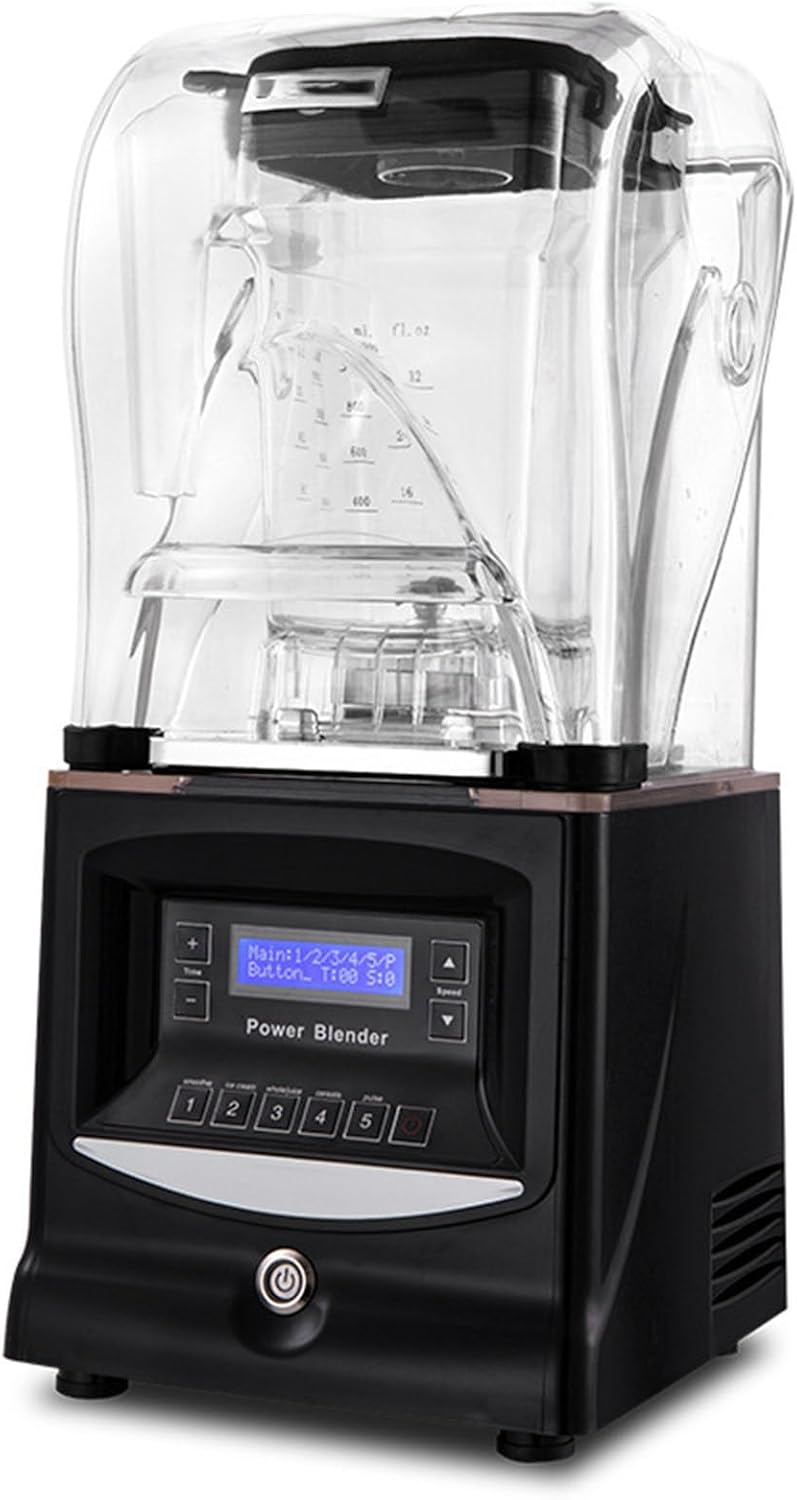 Smoothie Blender, 1.5 Liter 1800W with Sound Isolated Hood for Crushed Ice, Smoothies and Purees, Professional Countertop Blender