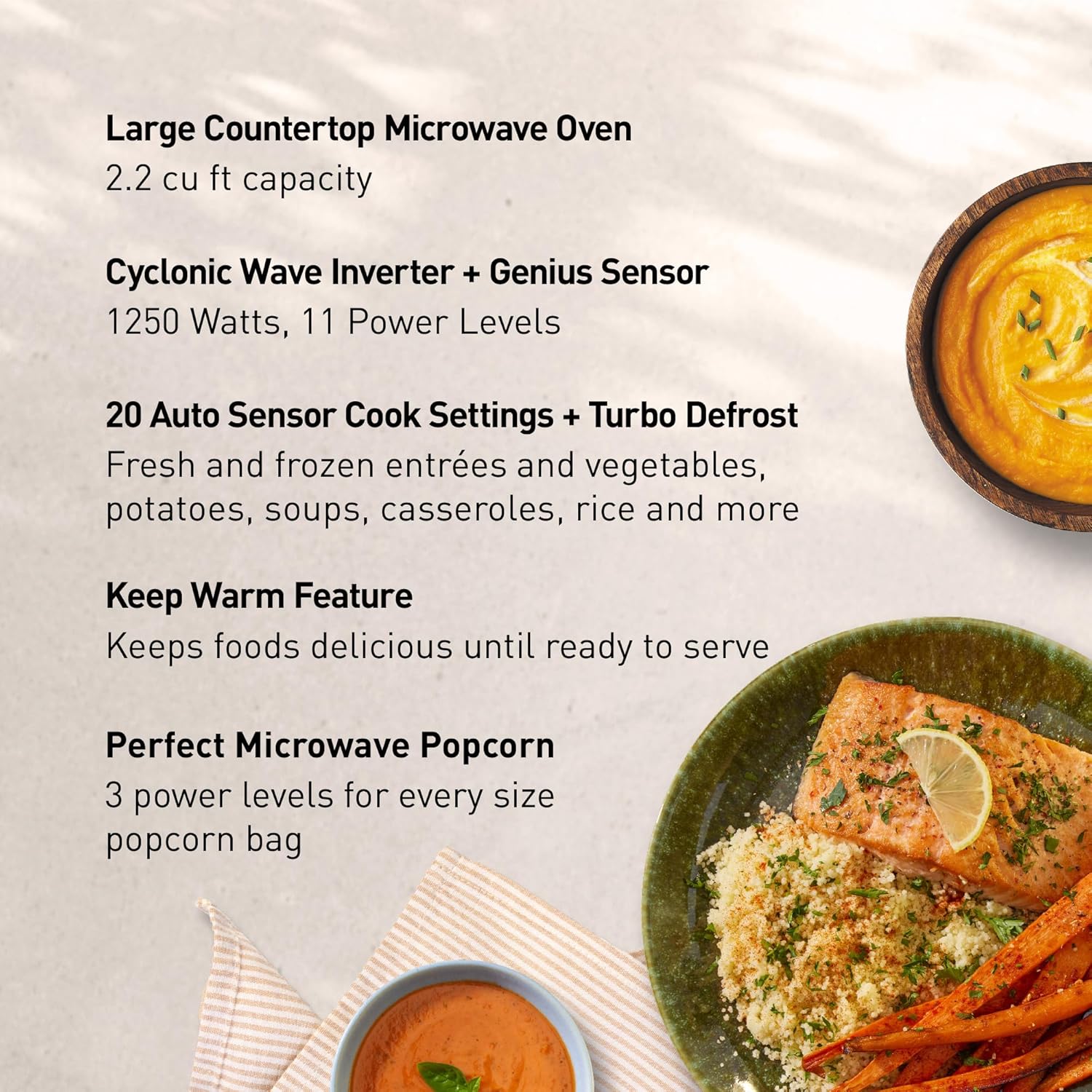 Panasonic NN-SN98JS Microwave Oven Stainless Steel Countertop/Built-In with Inverter Technology and Genius Sensor, 2.2 Cubic Foot, Stainless Steel