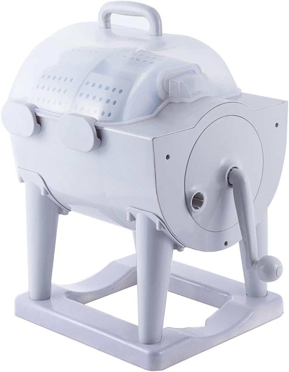 Portable Hand Cranked Washing Machine, Manual Portable Turbo Washing Machine Spin Dryer, for Camping Apartments Dorms RV Business Trip.