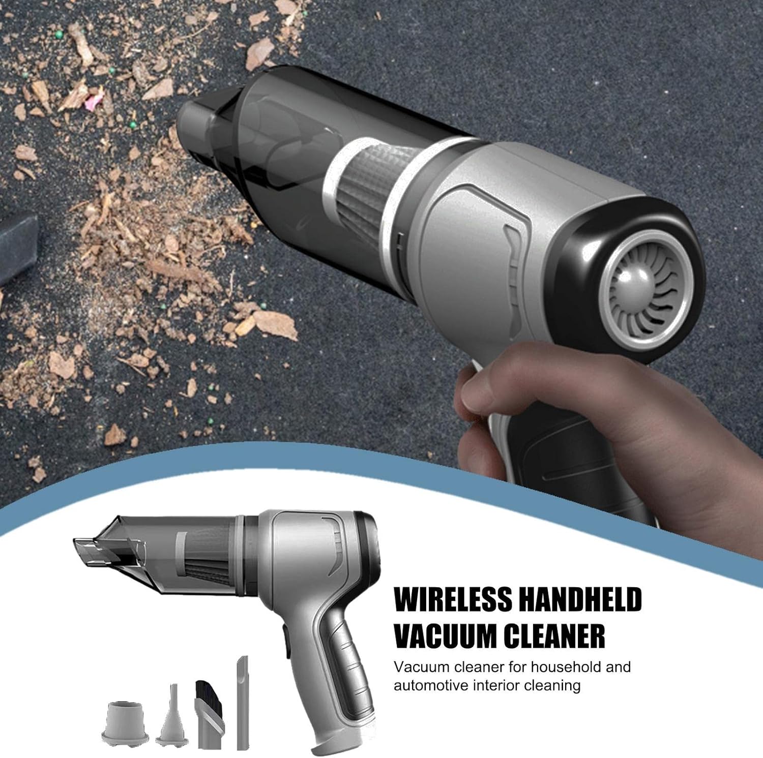 Handheld Vacuum Cleaner | 3 in 1 Hand Held Car Vacuum Cordless Rechargeable | 120W Electric Dust Blower Buster Vacuum Pump | Mini Vacuum for PC Laptop Console Piano Car