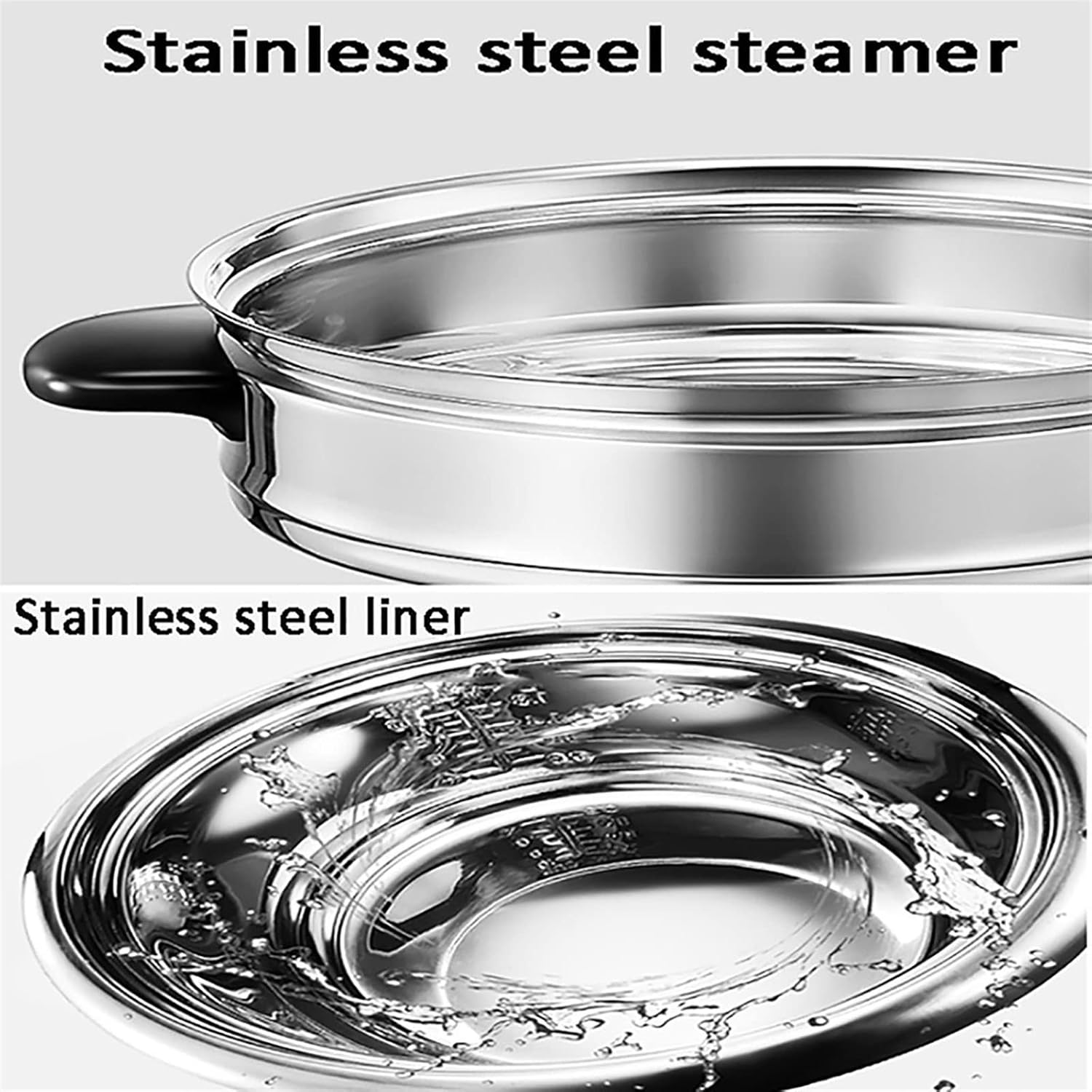 Rice Cooker (2/3/4/5L) Home Intelligent Insulation Multi-Function Stainless Steel Inner Pot Spoon Steamer and Measuring Cup Dormitory Small Appliances Can Accommodate Up to 7 People (4L)