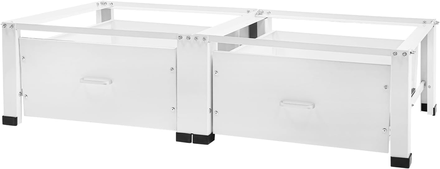 Laundry Pedestal for Washer and Dryer, Heavy Duty Multi-Functional Base Universal Washing Machine Stand with Drawer, Laundry Riser with 440LB Capacity