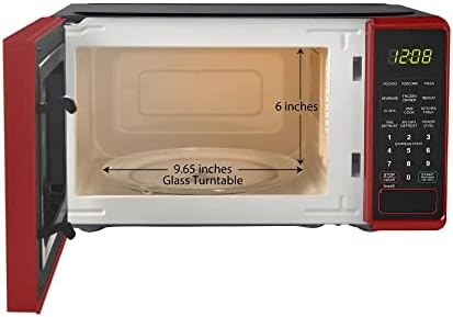 Red Digital Microwave Oven Proctor cooking and defrosting child safety lock