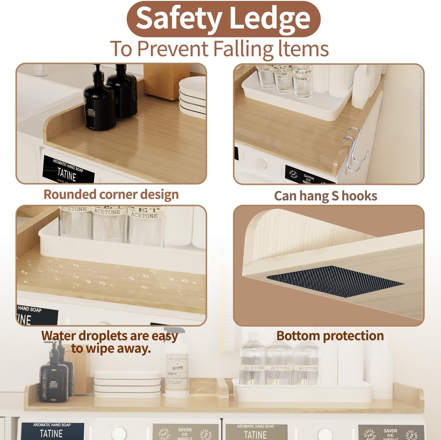 Washer Dryer Countertop with Shelf, 54