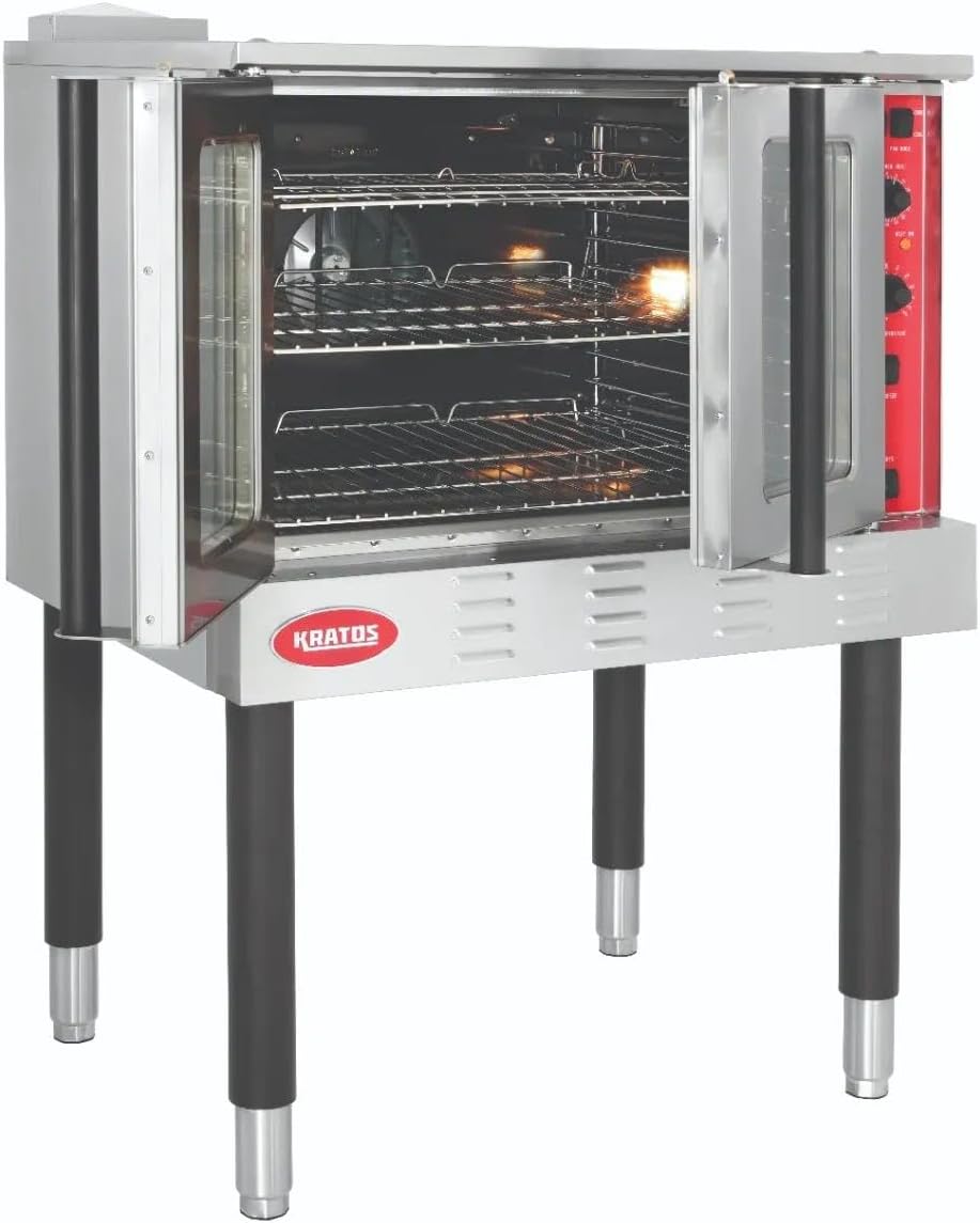 Kratos Commercial Electric Convection Oven, Full Size Free Standing Convection Oven for Restaurants, 3 Phase, 208V (29Y-060)