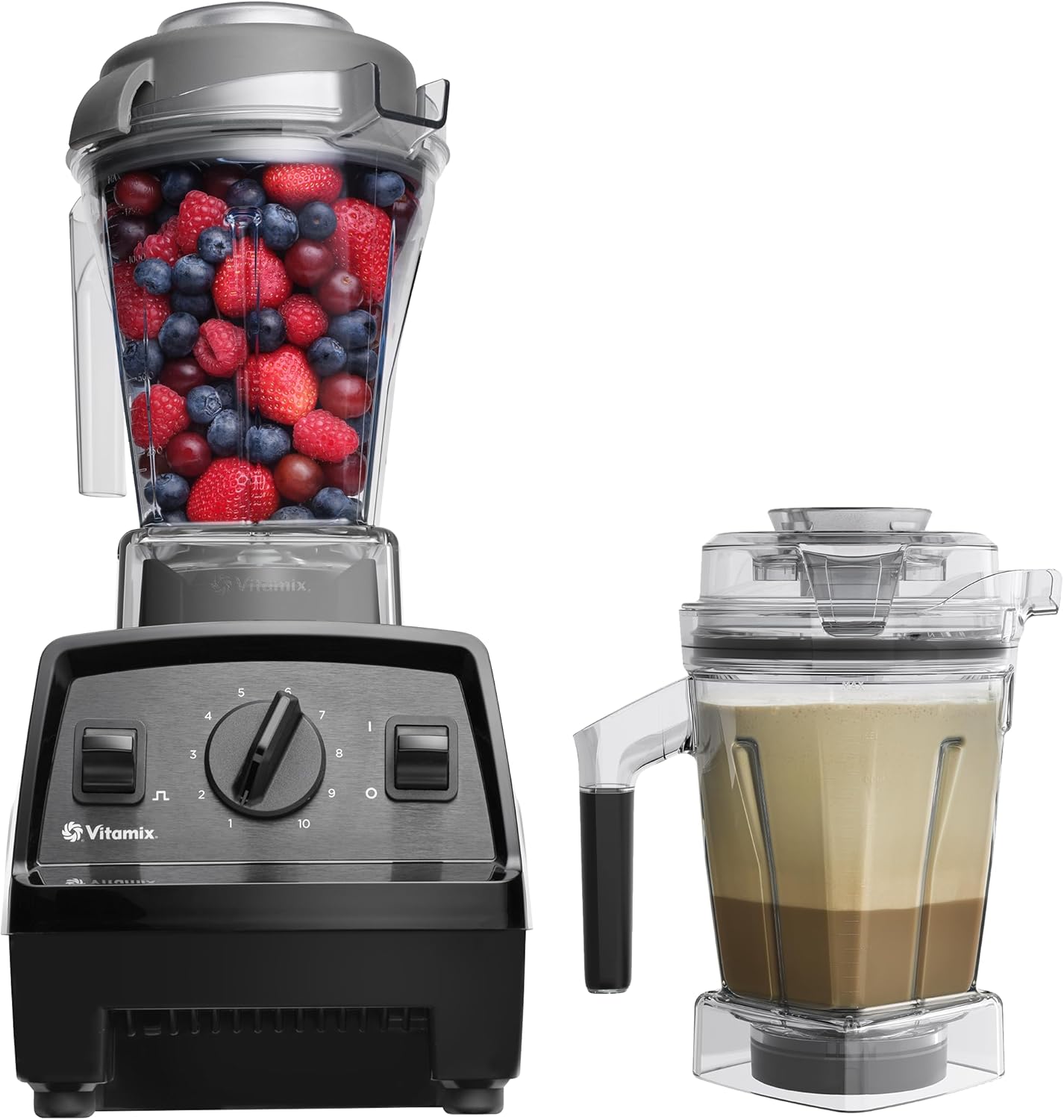 Vitamix Explorian Series E310 Blender + Aer Disc Container Bundle, Professional-Grade, 48-ounce Container, Variable Speed Control, Black