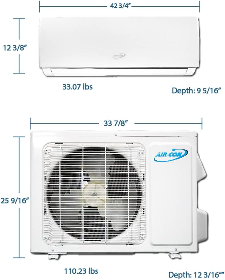 24000 BTU Mini Split Air Conditioner – Ductless AC/Heating System - 2 Ton Pre-Charged Inverter Heat Pump – 18 SEER - 15’ Lineset & Wiring - 100% Ready to Install - USA Parts & Support | Serene Series