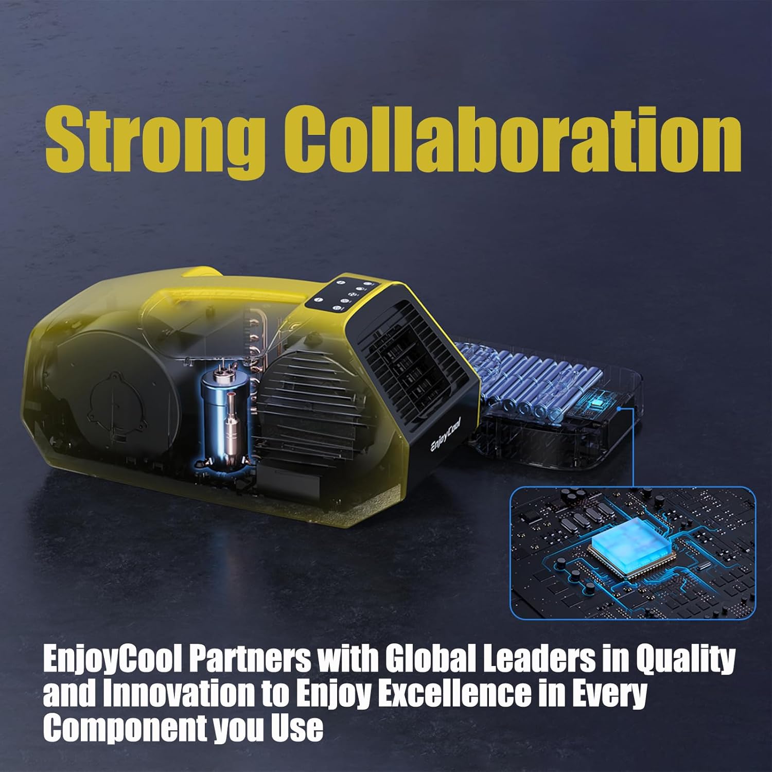 Enjoycool Portable Air Conditioners,Built-in Cool,Fan,Sleep Modes•pet houses,2380BTU Fast Cooling Outdoor Air Conditioner•24Volt 220W Low Power Consumption•tent air conditioner