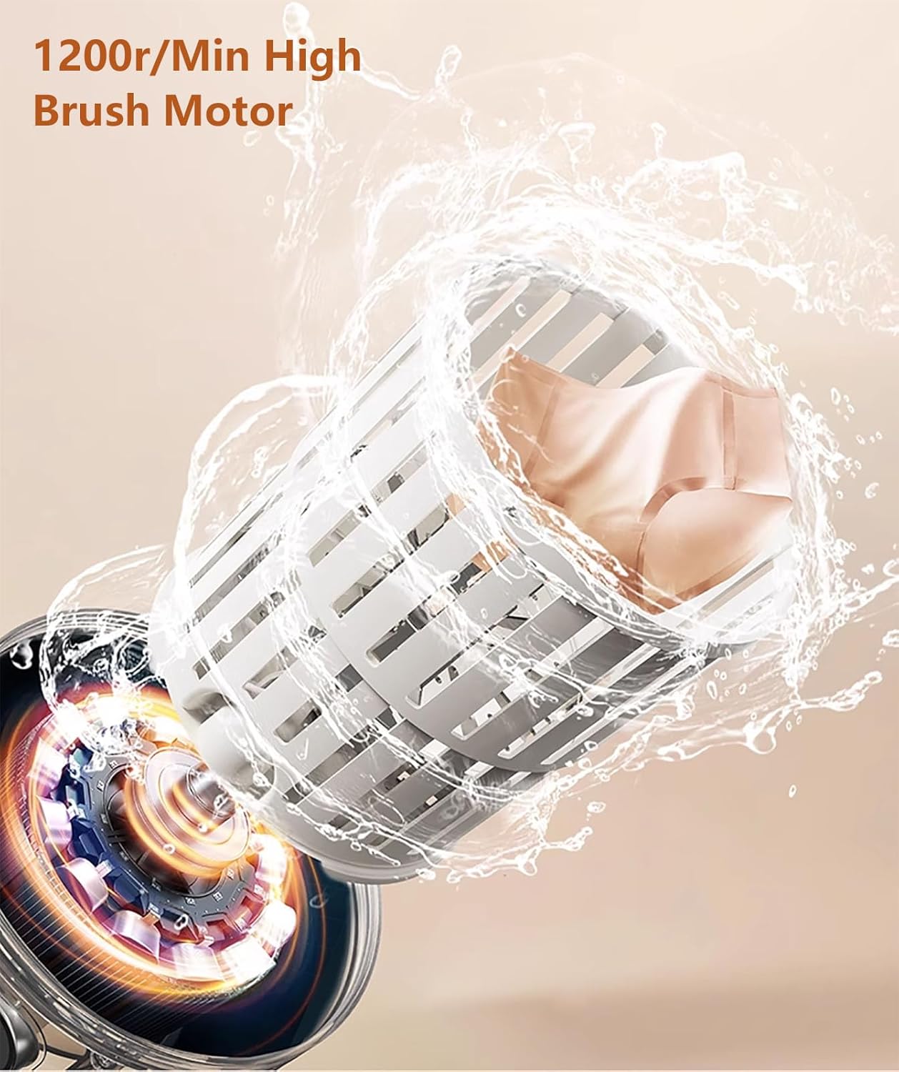 Portable Mini Washing Machine with Spin Basket, Small Laundry Washer for Underwear, Socks, Ideal for Apartments, Dorms, Camping & Travel