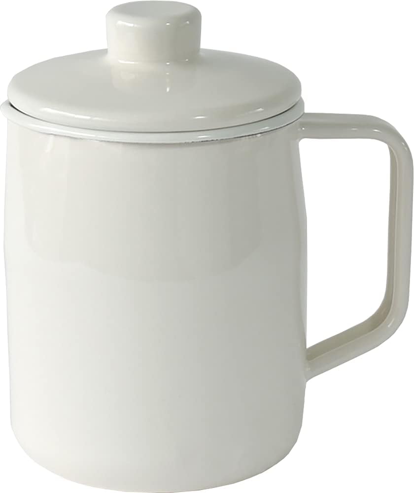 Fuji Horo Oil Pot, Stainless Steel Filter, Mini, 3.3 fl oz (1.0 L), White, Filto OP-1.0L W