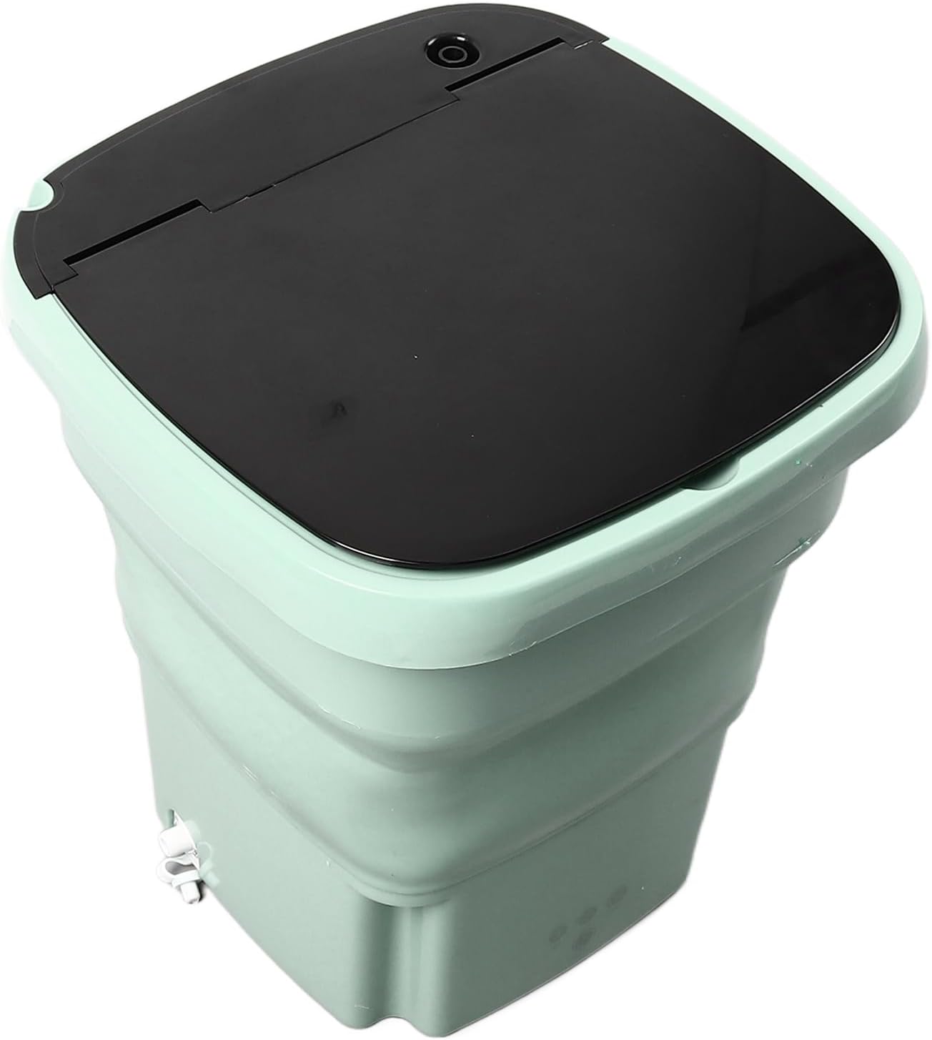 Portable Washing Machine, Foldable Mini Washer Large Capacity Small Laundry Machine for Underwear Baby Clothes Pet Garments (Green)