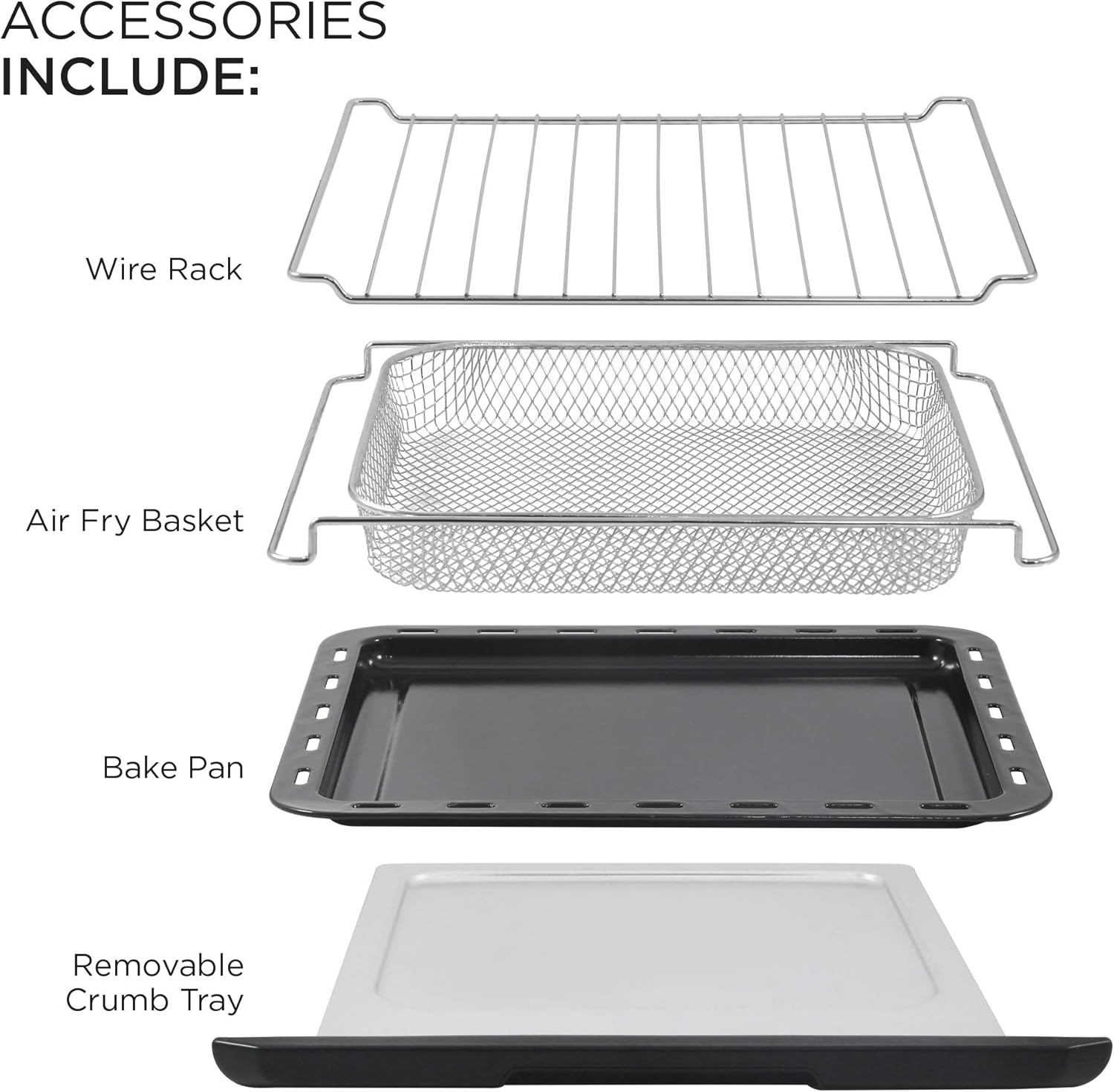 Elite Gourmet EAF9100 Maxi-Matic Electric Fryer Oven, Oil-Less Convection Oven Extra large 25L Capacity, Grill, Bake, Roast, Air Fryer, 1640-Watts, Black, 16.88