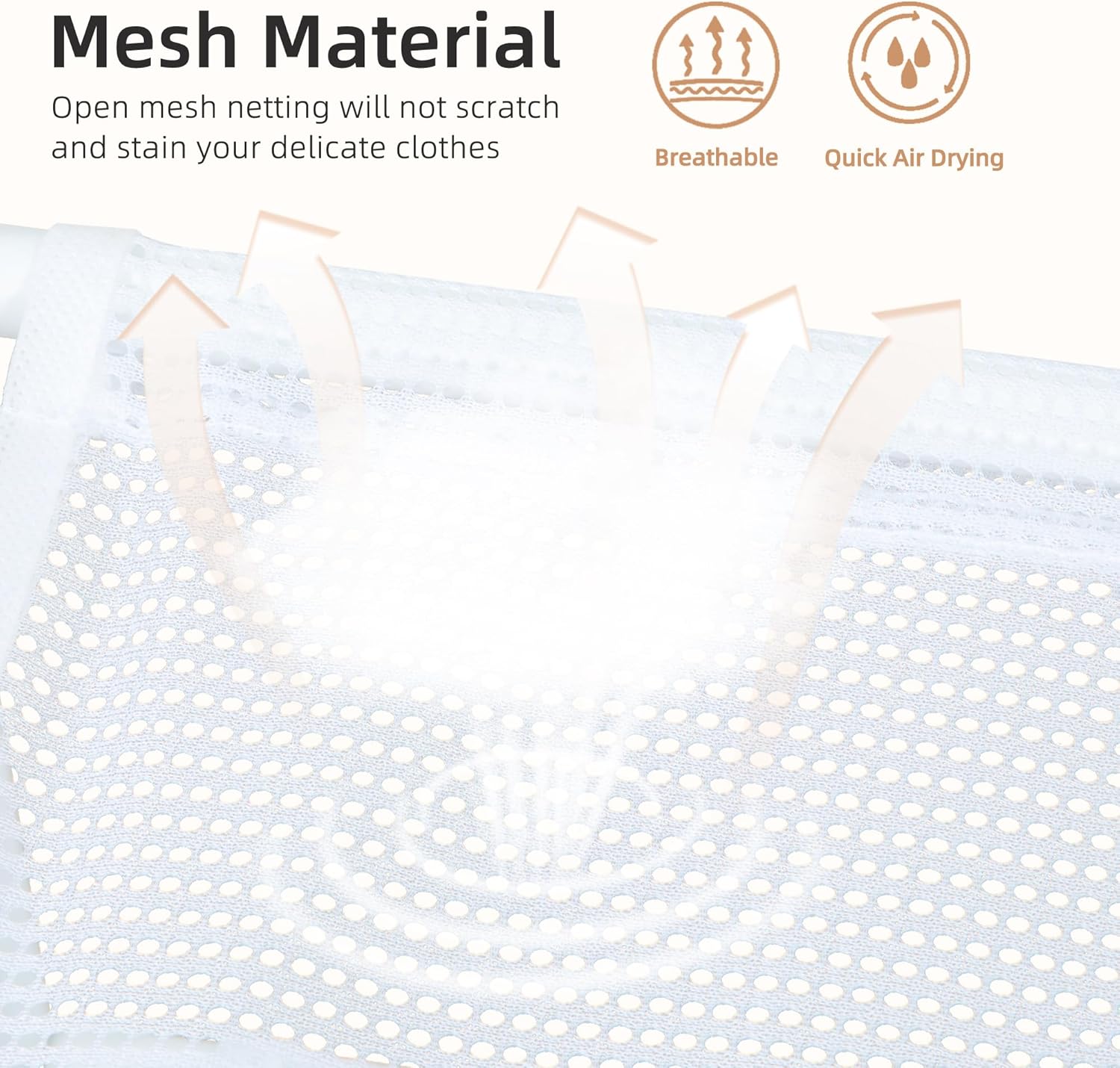 STORAGE MANIAC Sweater Drying Rack, Mesh Clothes Drying Rack, Stackable Laundry Drying Rack, Lay Flat Dryer for Delicates, Portable Dry Rack for Indoor or Outdoor, White, 5 Tier Foldable