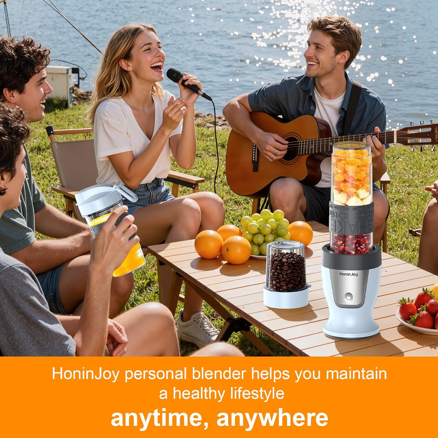 10 In 1 Personal Blender And Grinder Combofor Kitchen, Smoothie Juicer Machines Vegetable And Fruit, For Shakes And Smoothies, Smoothies Maker With 2 Portable Cup, Blue