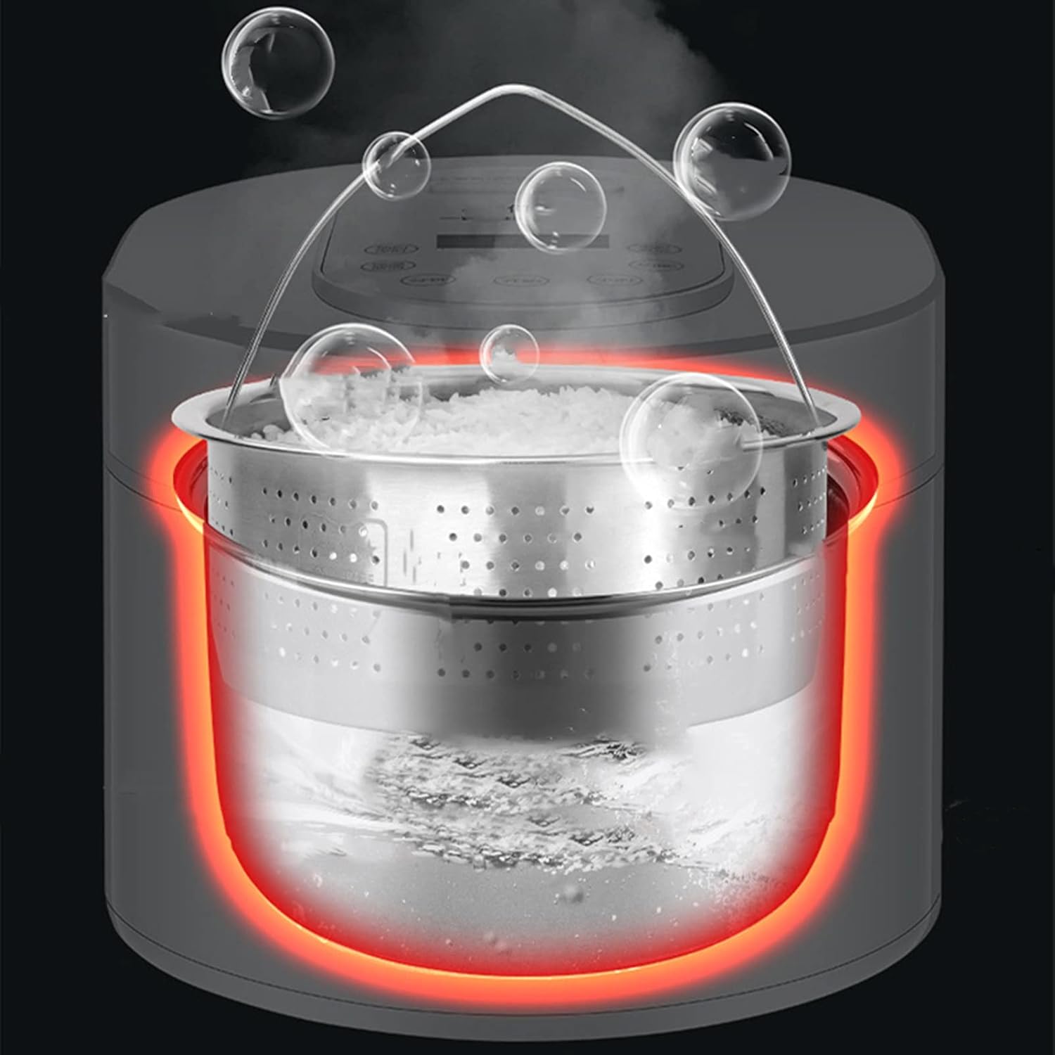 Filter Sugar Rice Cooker Multi-Function Cooking Rice Cooker Mini Small Appliances Double Gall Rice Soup Separation 24 Hours Timer 3l High Capacity