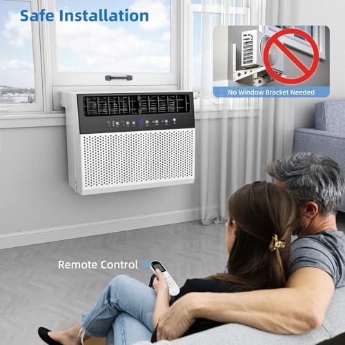 Antarctic Star 12,000 BTU U-Shaped Window Air Conditioners, Air Condtioner Window Unit Cools up to 550 Sq.Ft, Energy-saving Window AC Units, 6 Modes 24H Timer, Easy to Install, White