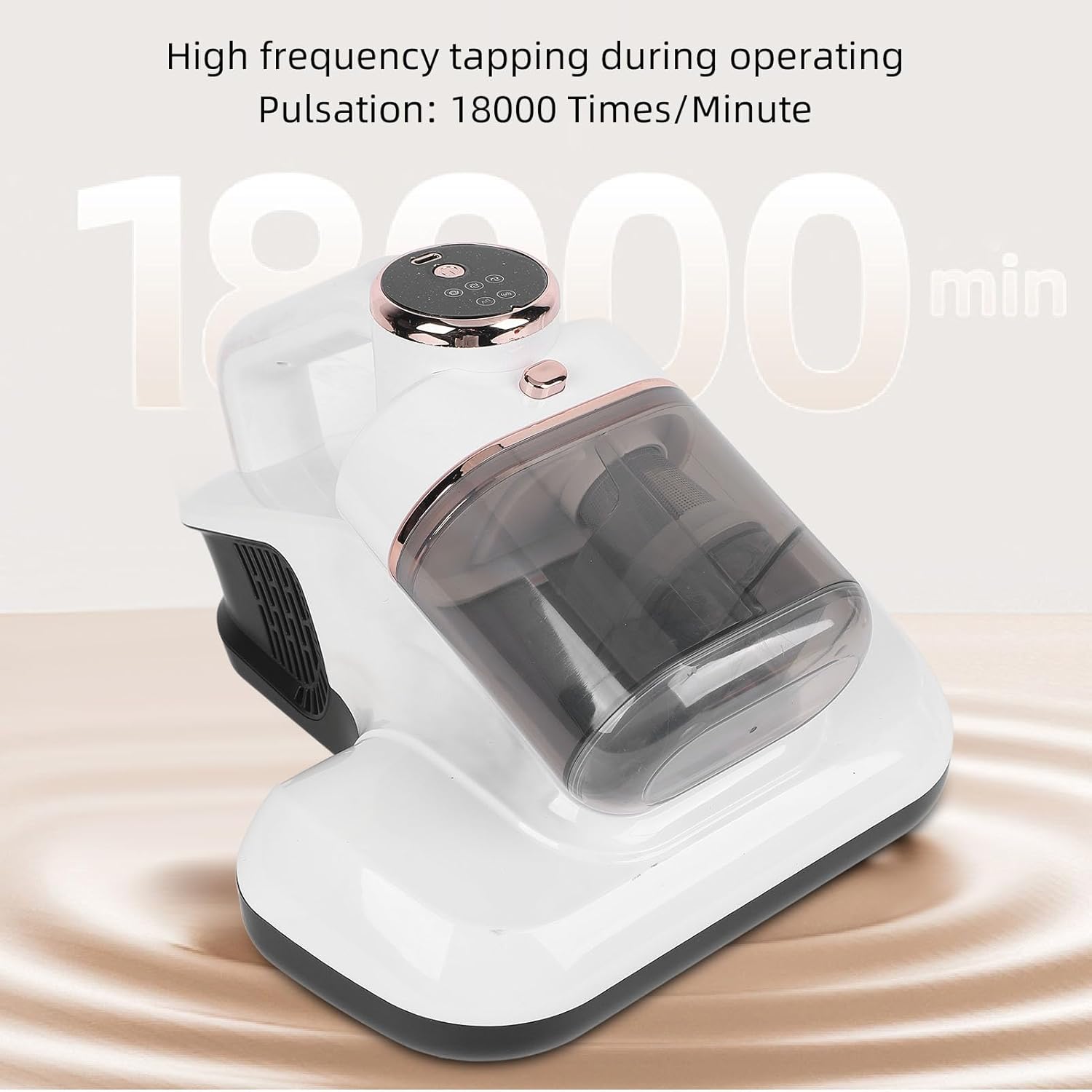 GOWENIC Bed Vacuum Cleaner, 10Kpa Handheld Mattress Vacuum Cleaner with 253.7nm Light and 400ml Dustbin, Widened Suction Port, Fit for Clean Up Bed, Pillows, Cloth Sofas, Carpets