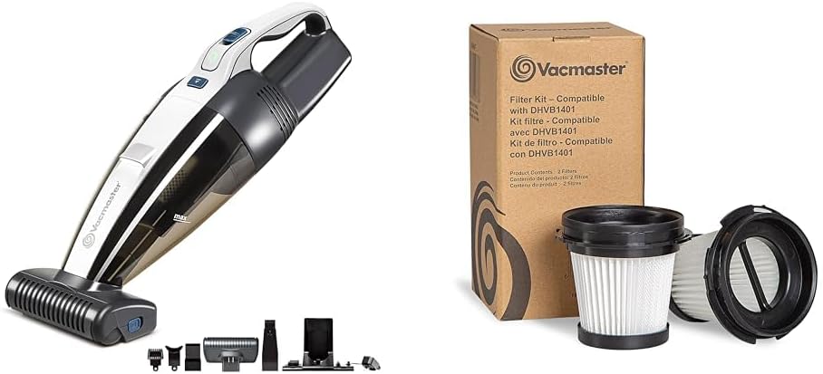 Vacmaster Pet Hair Cordless Hand Vacuum with Motorized Nozzle VHVF Replacement HEPA Filters Kit, 2pcs
