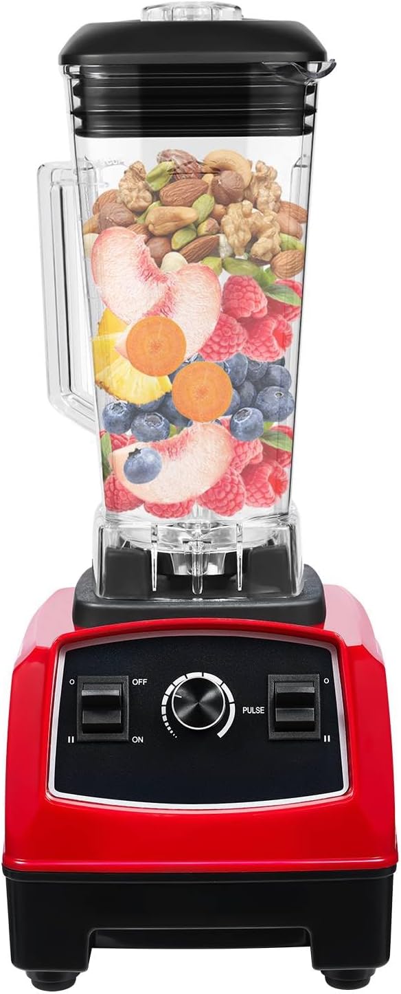 Home/Commercial Blender with 2200W Motor, 68oz Jar, 6 Stainless Steel Blades, Variable Speed Control, and Self-Cleaning - Ideal for Smoothies, Ice, and Various Beverages