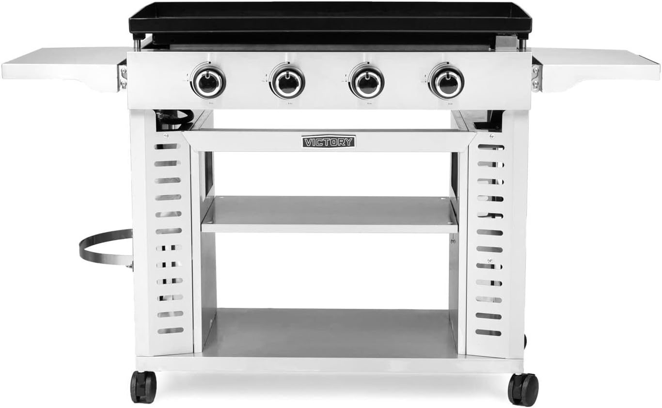 BBQGUYS Victory Propane Griddle 36-Inch 4-Burner Propane Gas Griddle LP Griddle