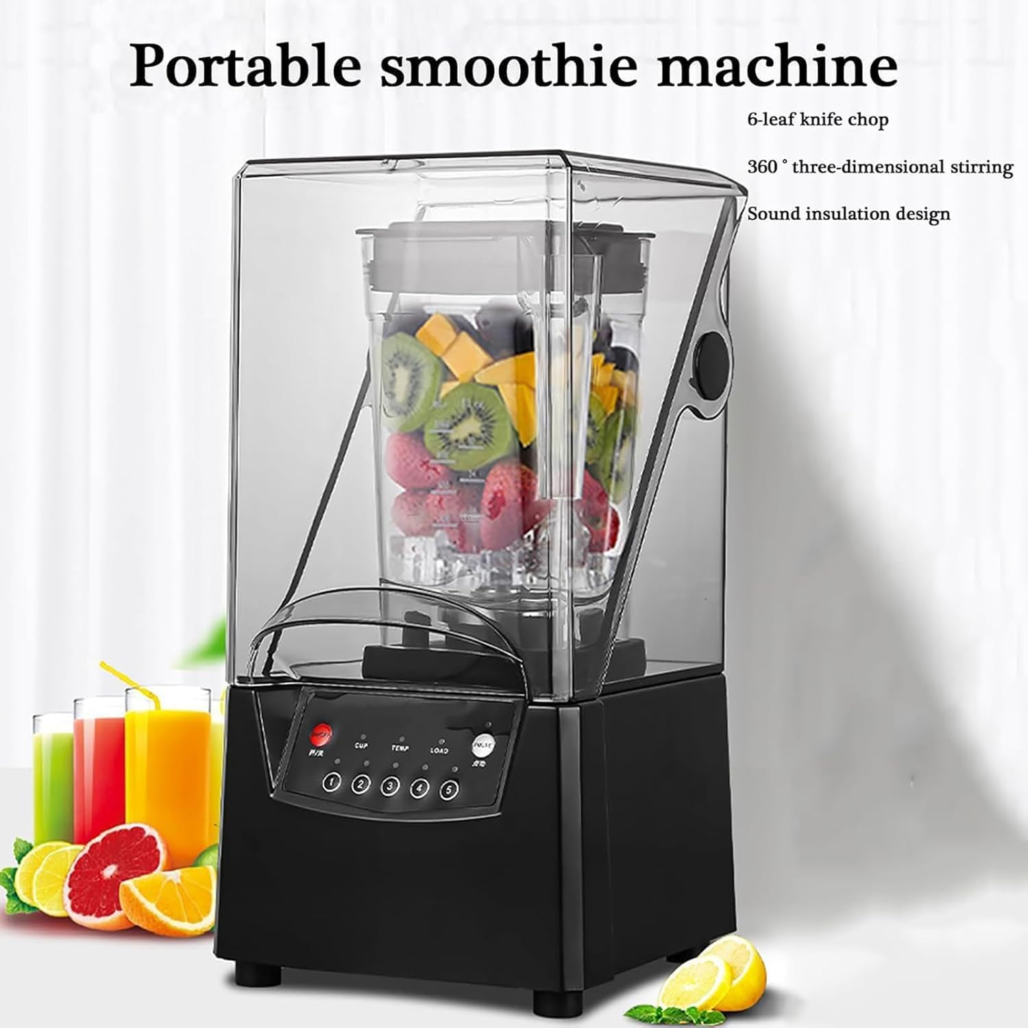 Blender Smoothie Maker, 2L Electric Stand Mixer with 5 Presets, 17000RPM Shredded Ice, Silent Broken Wall Cooking Machine for Kitchen - for Ice/Juice/Smoothie/Nuts