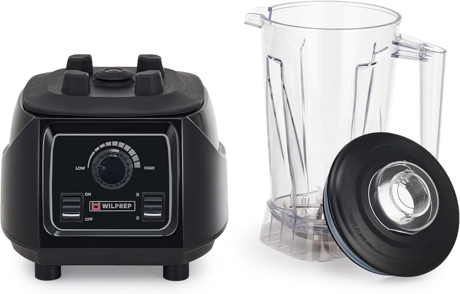 WILPREP Commercial Blender with 64 oz Jar, 3.5HP Motor, Stepless Control