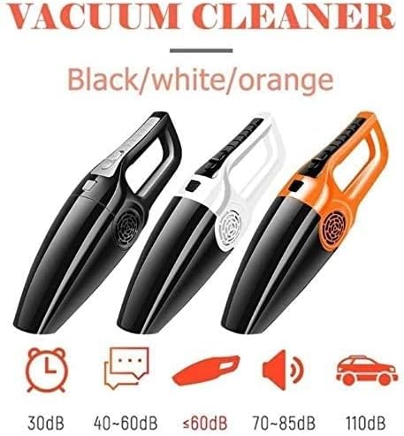 Hand Held Vacuum Cleaner, Lightweight,120W Wet Dry Dual Use Handheld Vacuum Cleaner Suction Clean Energy-Saving and Silent (Color : Orange)