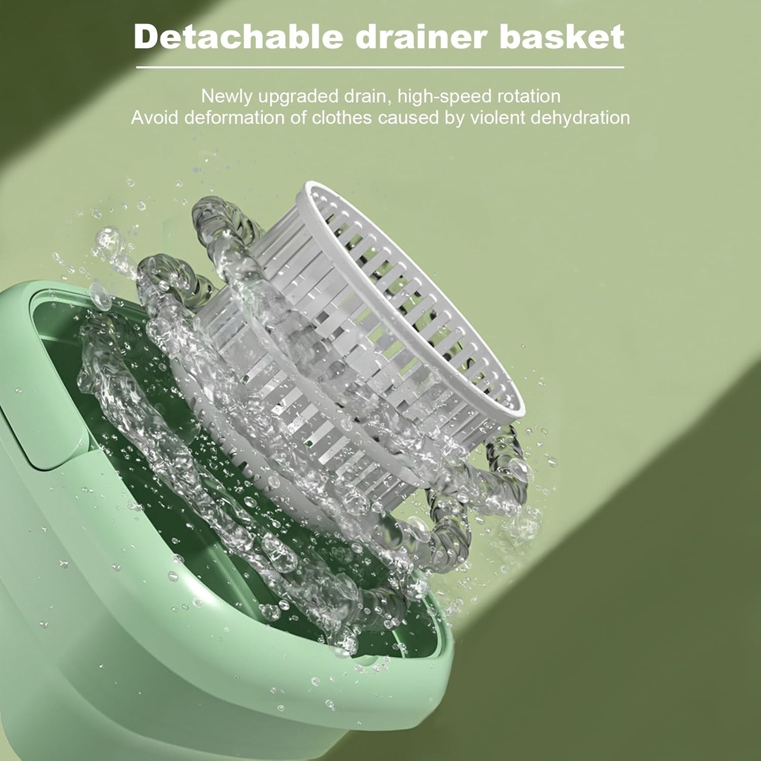 WHYATT Portable Washing Machine, 4.5L,Foldable Washing Machine Suitable Underwear, Sock, Baby Clothes, Travel, Camping