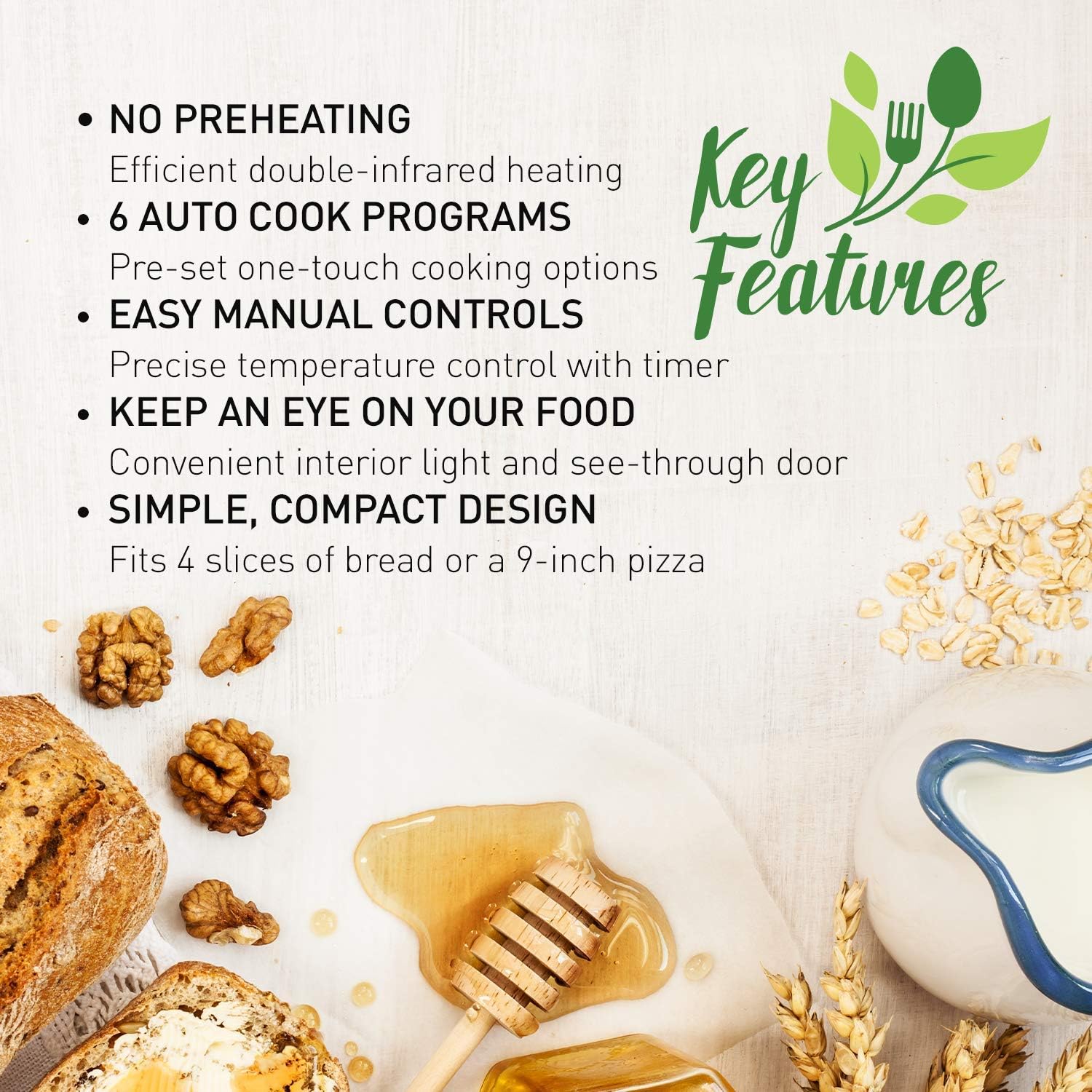 Panasonic FlashXpress Compact Toaster Oven with Double Infrared Heating, Crumb Tray and 1300 Watts of Cooking Power - 4 Slice Countertop Toaster Oven - NB-G110P (Stainless Steel) (Renewed)