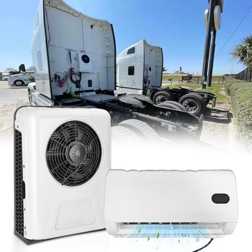 12V Air Conditioner w/Brushless Motor, Mini Split 12 Volt Air Conditioner, Parking AC 12 Volt DC AC, Cooling Low Noise for Big Rig Sleeper, Semi Trucks, Pickup, Trucks, RV, Vans