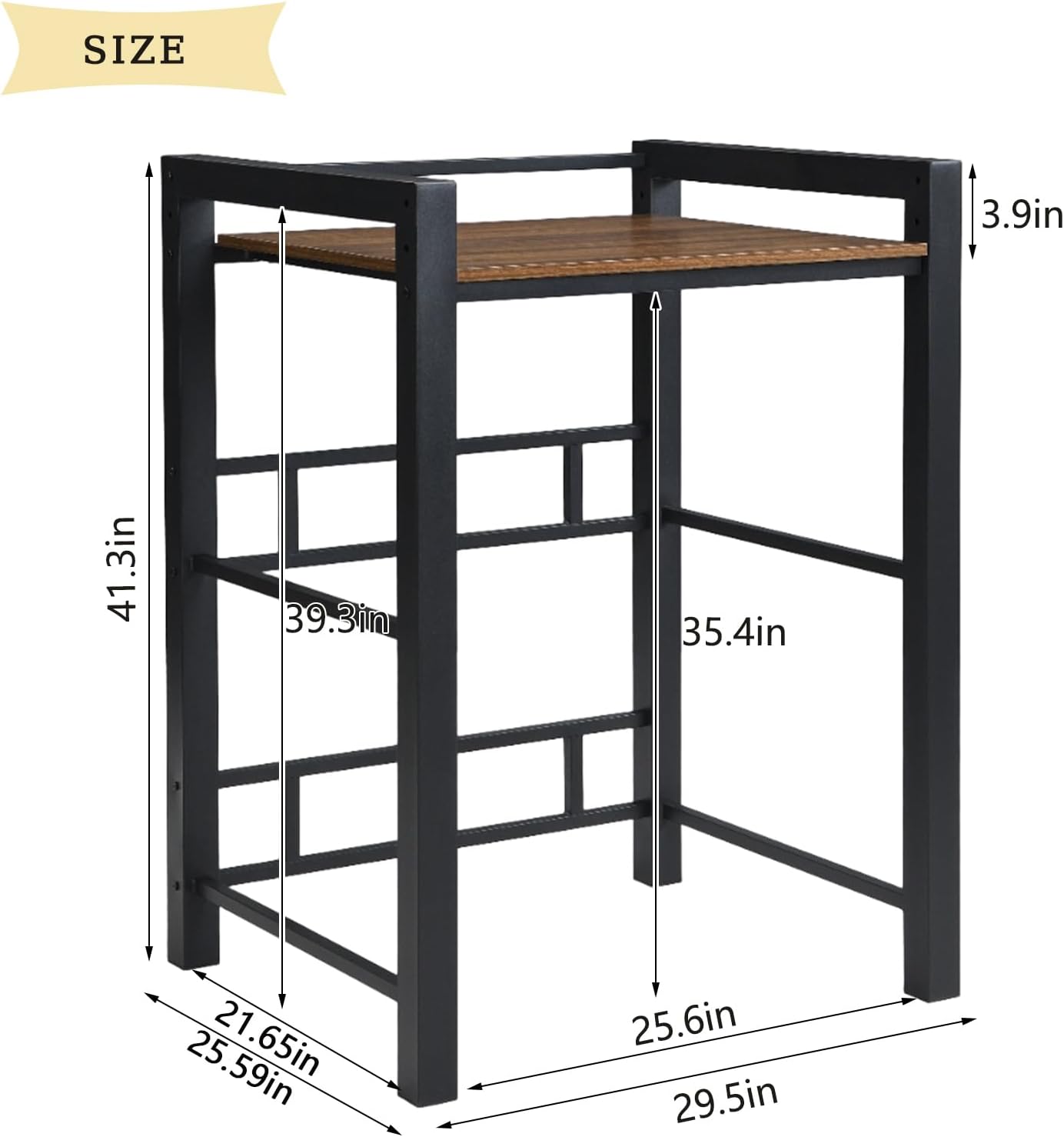 Portable Washer and Dryer Stand, Heavy Duty Steel Shelf Over Washer and Dryer, Laundry Room Organizer with Adjustable Laminate, Washing Machine Shelf for Bathroom and Laundry Room (Black)