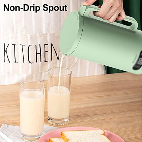 Soymilk Machine Automatic Heating Soyabean Milk Maker Filter-Free Non-Drip Spout Reservation Soy Beans Milk Juicer Grain(Black)