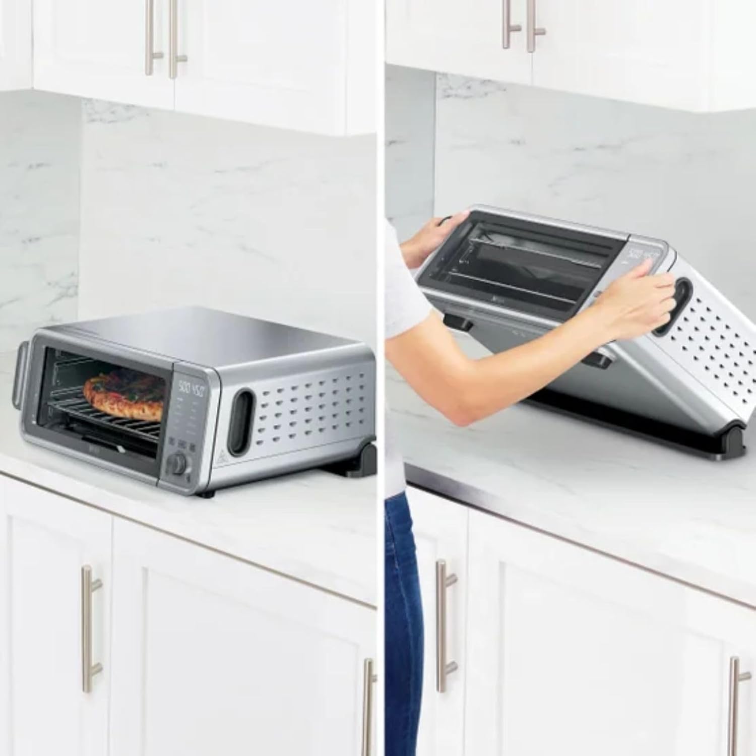 Ninja Flip 10‑in‑1 Toaster Oven & Air Fryer, 17‑Qt Countertop Oven, 1800W, Up to 500°F, Air Fry, Air Roast, Bake, Broil, Pizza, Toast, Dehydrate, Reheat, Keep Warm, Bonus Broil Rack