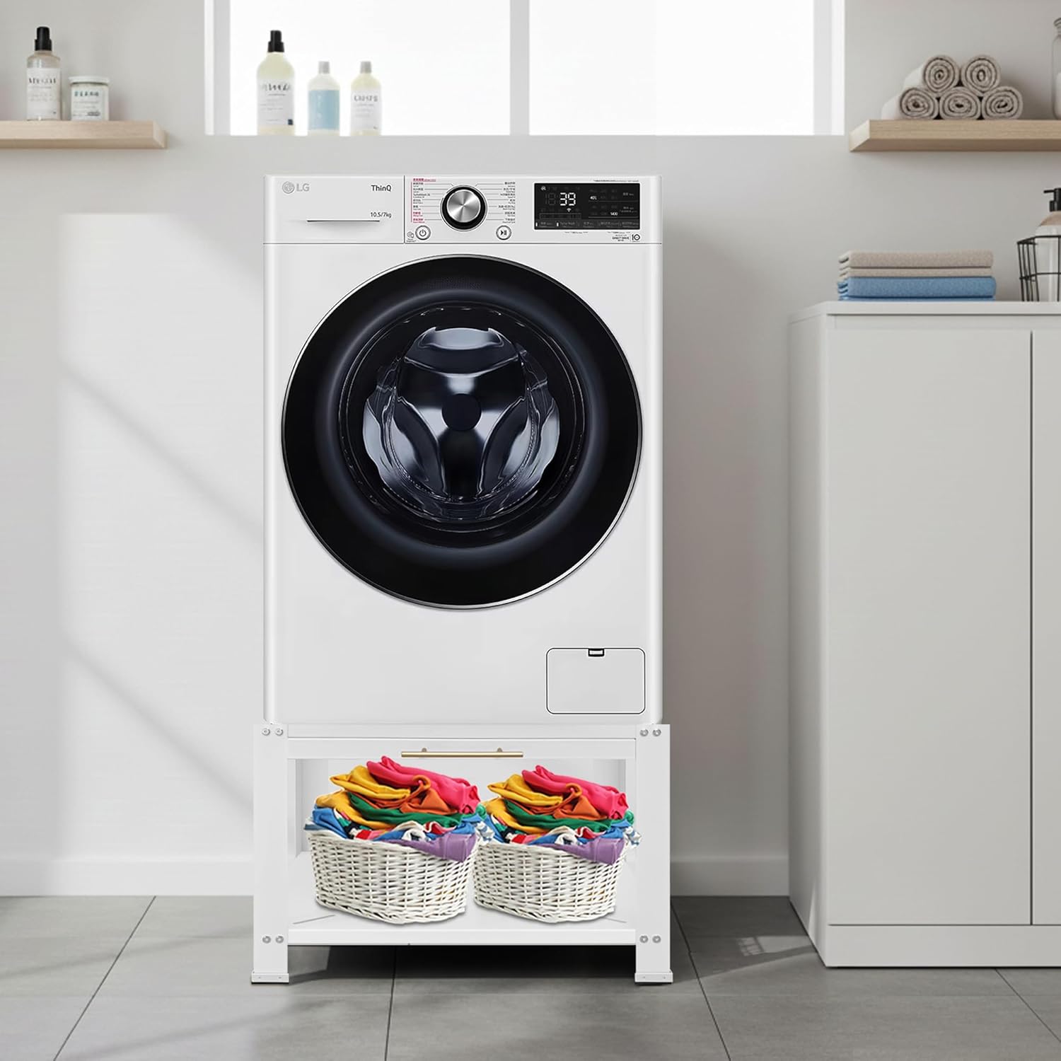 Royxen Washer and Dryer Pedestals with Drawer,29