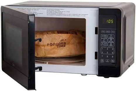 Avanti Microwave Oven 700-Watts Compact with 6 Pre Cooking Settings, Speed Defrost, Electronic Control Panel and Glass Turntable, 0.7-Cu.Ft., Black