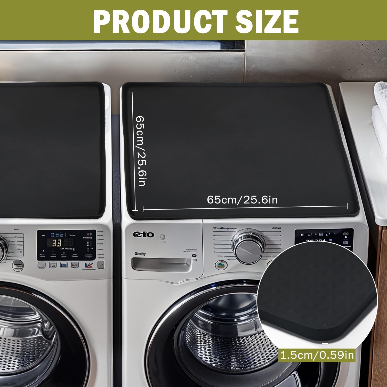 2 PCS Washer and Dryer Covers for the Top 25.6