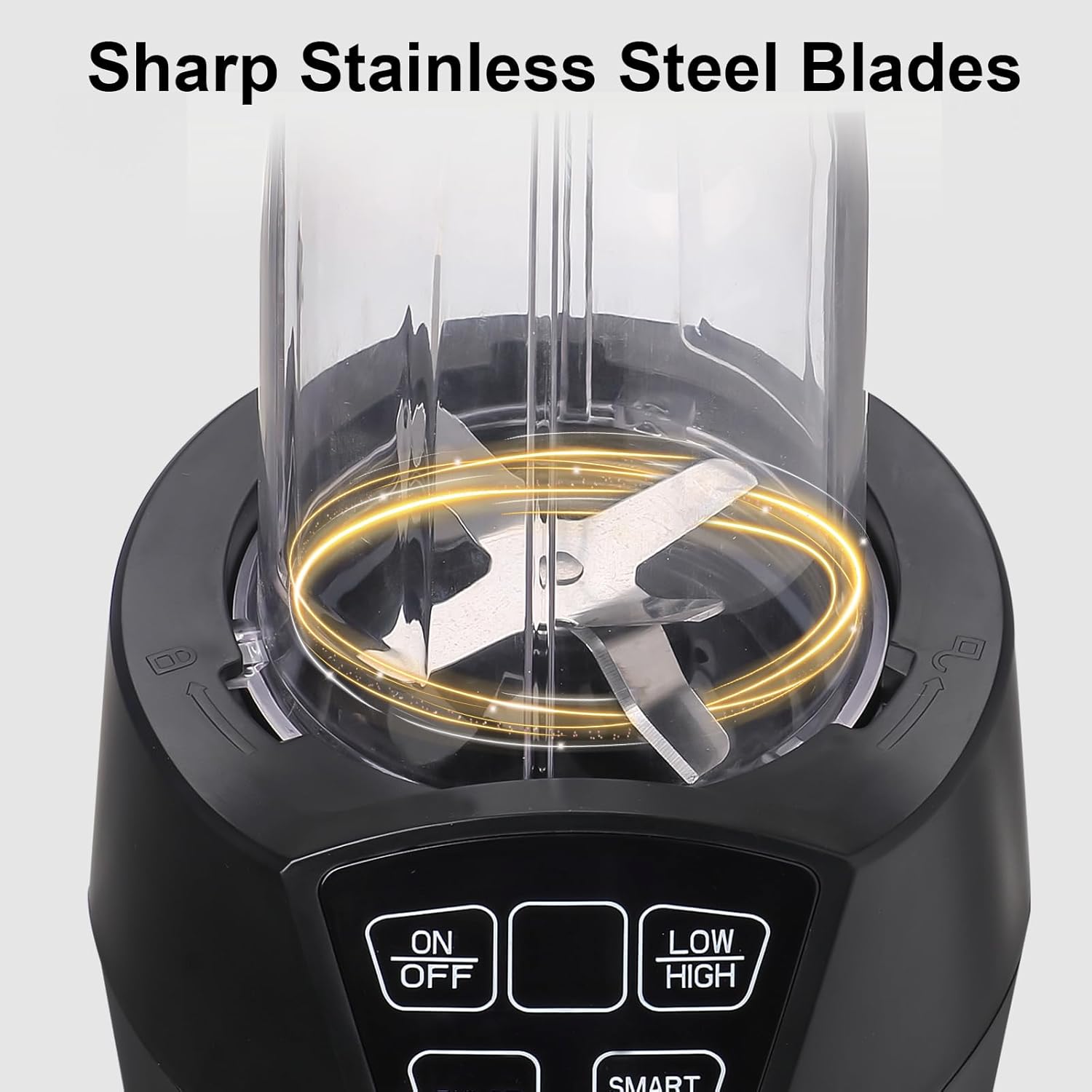 Liebe&Lecker Smoothie Blender, 1200 Peak Watts Blender for Smoothies, Smart Technology Blenders for kitchen Frozen Fruit, Personal Blenders with BPA Free 28-oz To-go Cup and 50-oz Jar