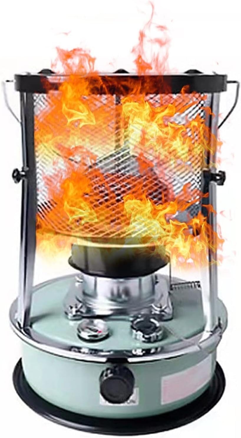 Mobile Heater Kerosene Stove Stainless Steel Oil Heater 4.6L Convection Glass Burner Camping Cooking Stove, For Ice Fishing
