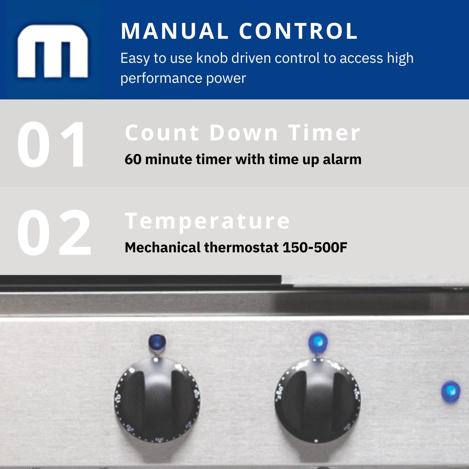 Moffat Turbofan Half Size Countertop Electric Convection Oven, Single Deck, Manual Control, 208v/50/60/1ph