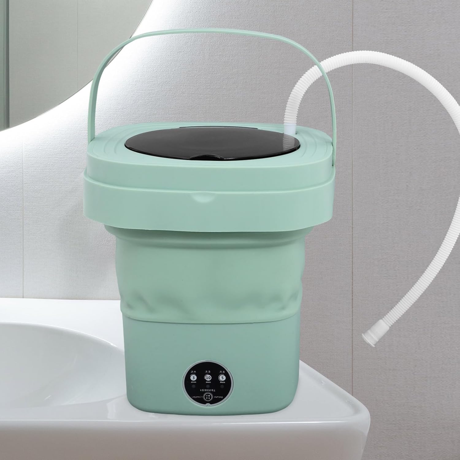 Housoutil Mini Portable Washing Machine Washer Touchscreen for Home and Dorm Use High- for Clothes Socks and Us