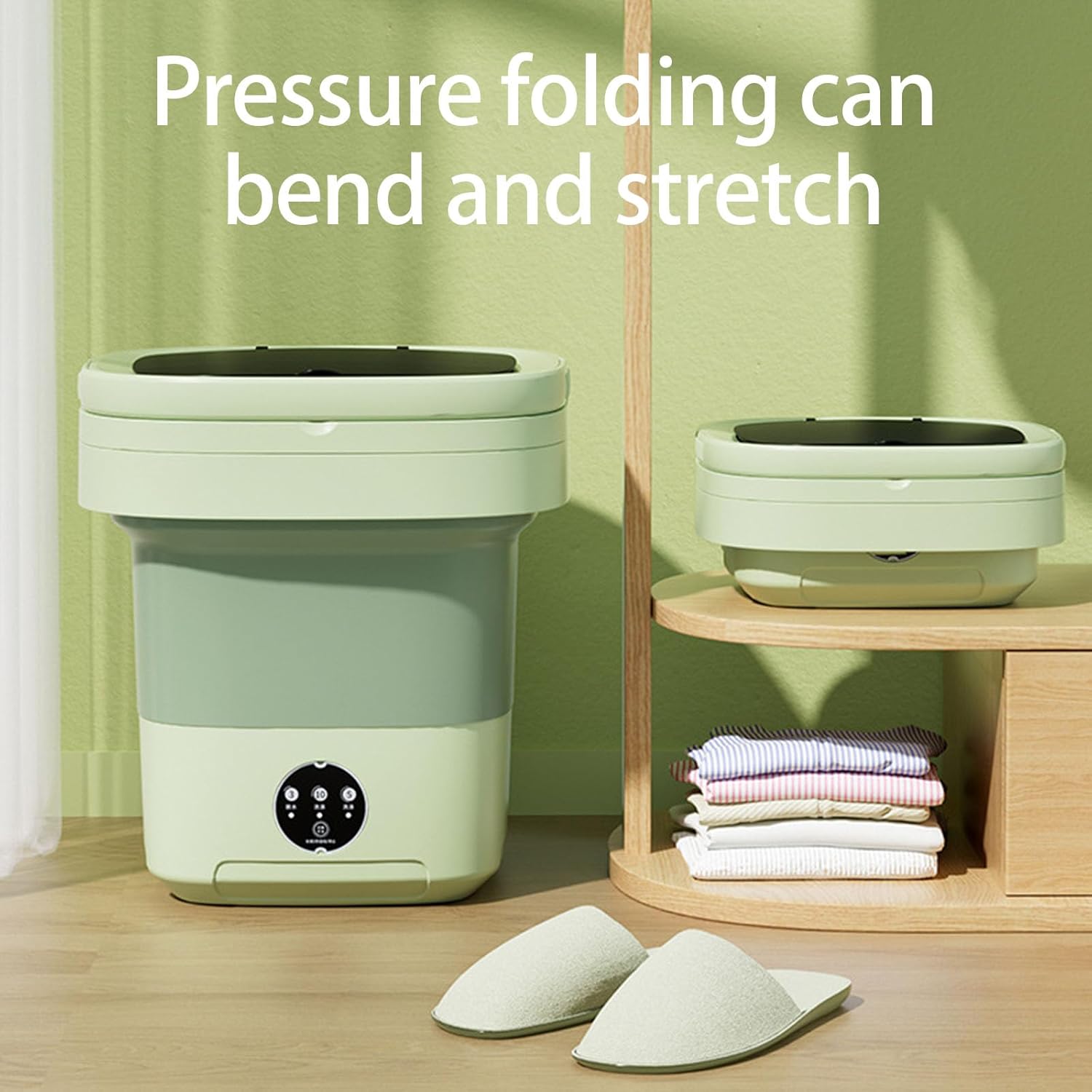 Lightweight Portable Miniature Washer Foldable Washing Machine For Travel And Apartment Laundry 11L Laundry Appliance Lightweight Underwear Washer