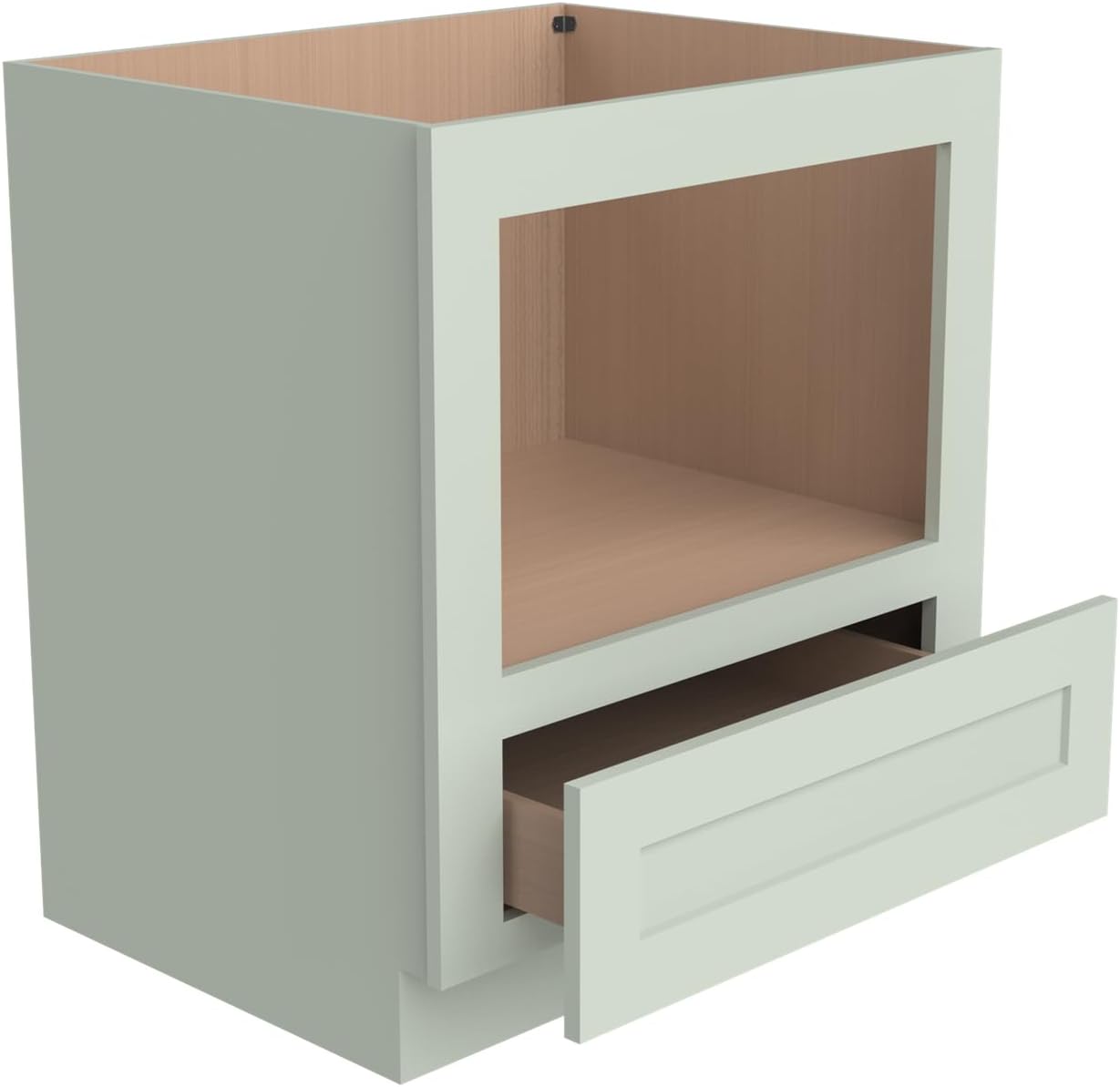 Microwave Base Cabinet – Solid Wood Shaker Style Kitchen Storage Base Unit with Drawer & Soft-Close Doors, RTA Pantry Cupboard for Dining Room, Coffee Bar 30