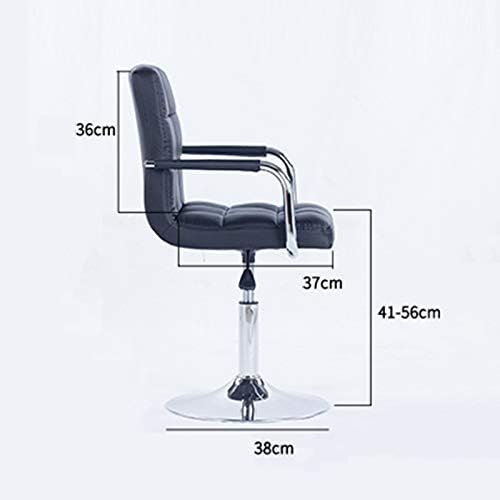 Mlaea Conference Reception Chair, Dining Bedroom Living Room Chair with Backrest, Height Adjustable Home Office Desk Chair, 37 * 41-56CM(Color:#1)