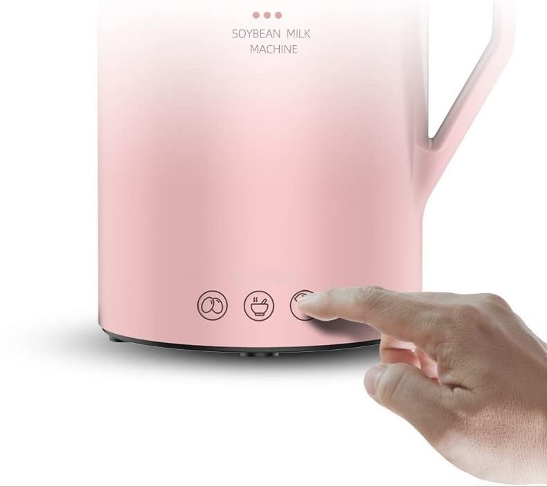Nut Milk Maker Machine | Mini Electric Soybean Milk Maker, Automatic Soy Milk Machine, Fruit Juicer, Rice Paste Maker, Food Blender, 110V, 350ml (Pink)