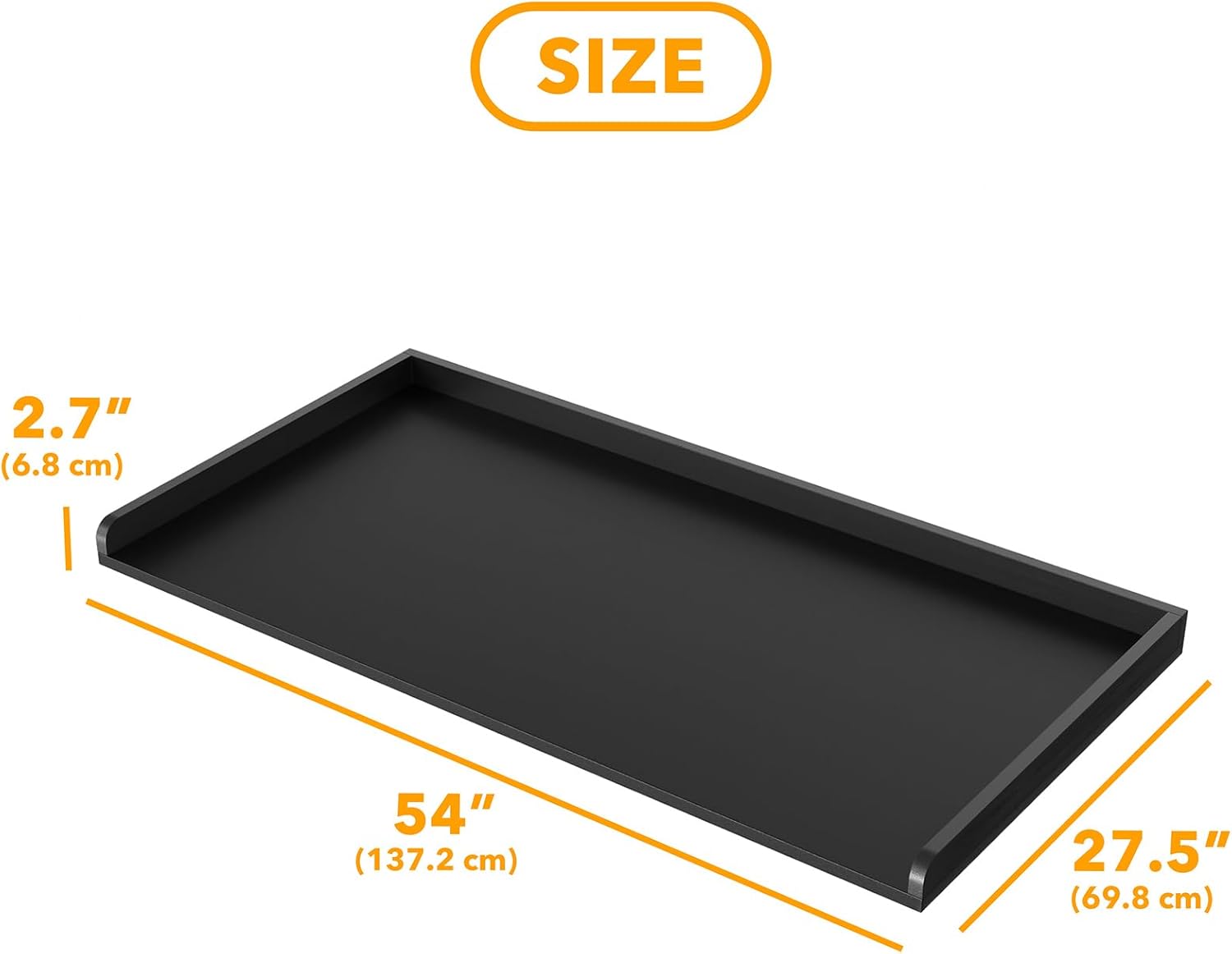 SpaceAid Washer Dryer Countertop, Laundry Wood Shelf Topper with Edge, 54