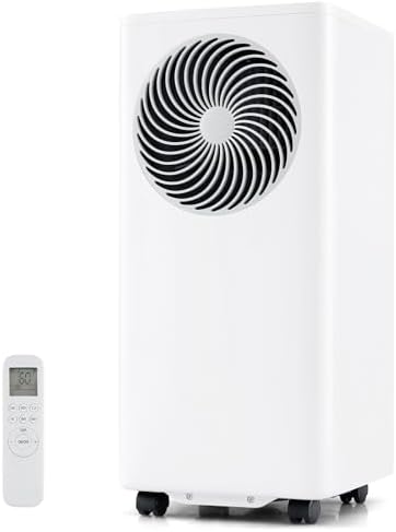 GOFLAME 8200 BTU Portable Air Conditioner, 3-in-1 Floor AC Unit with Fan & Dehumidifier, 24H Timer, Sleep Mode, Remote Control, Drain Hose & Window Installation Kit, Cools up to 350 Sq. Ft