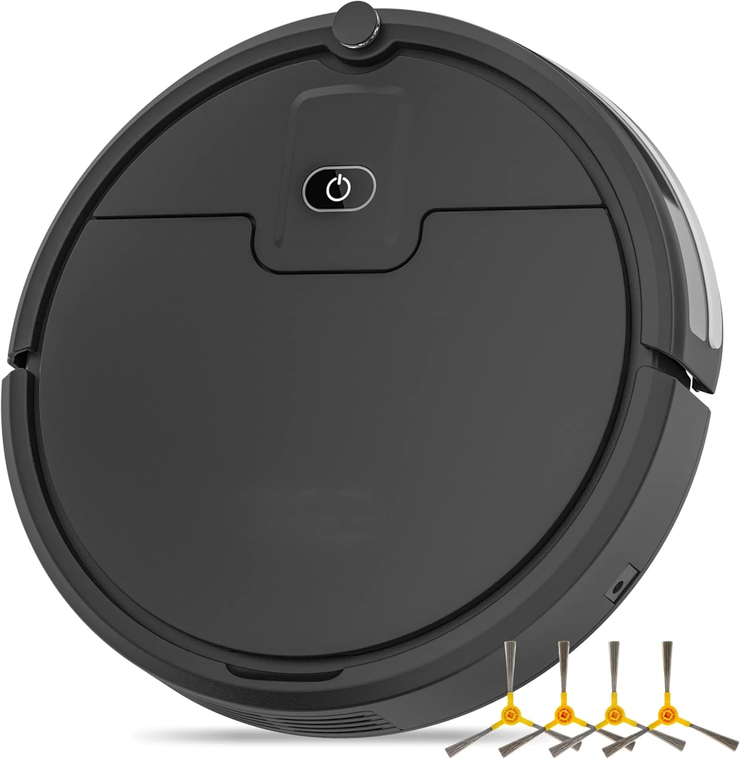 Robot Vacuum Cleaner,2900Pa Powerful Suction Robot Vacuums with Self-Charging,150Mins,Tangle-Free Robotic Vacuums Cleaner, Low Noise, Ideal for Hard Floor, Low-Pile Carpets & Pet Hair (Black)