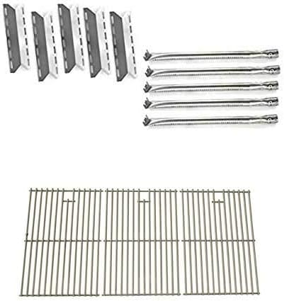 Nexgrill 720-0025 Barbecue Grill Replacement Kit - 5 Stainless Burners, 5 Heat Shields and Heavy Duty Stainless Steel Cooking Grates